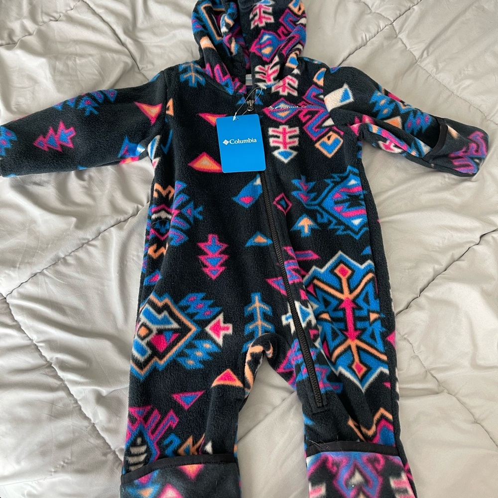 Columbia Baby Fleece Onesie Aztec Western Cowgirl - NWT - 6 - 12 months